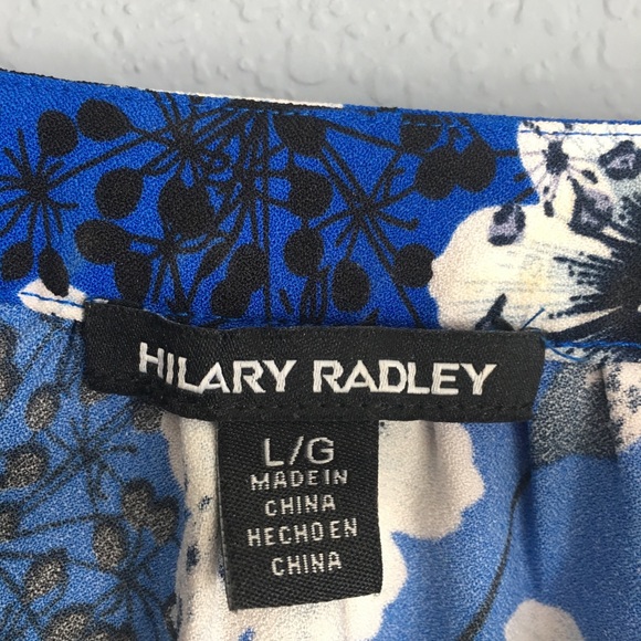 Hilary Radley, blue floral blouse - Picture 3 of 4